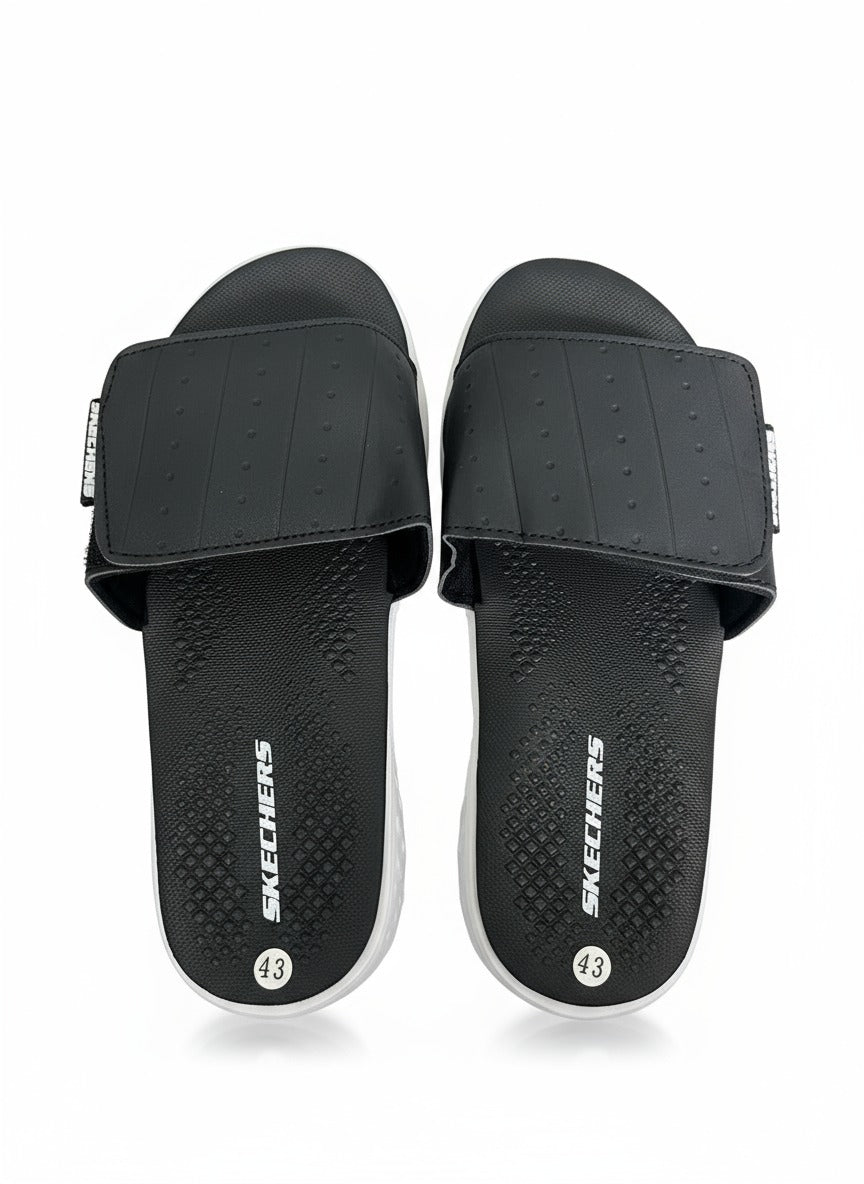 Skechers CoreComfort Slides – All Black