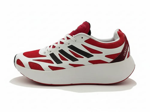 Adidas Adizero Aruku sneaker in the "White Pure Ruby" colorway.